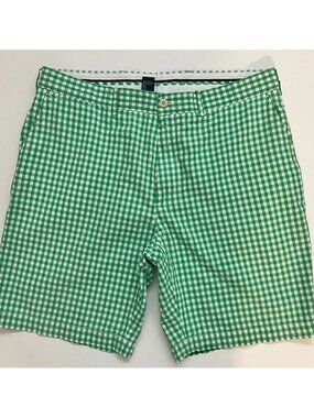 Polo Golf Shorts Green and White Check Ralph Lauren Size 36